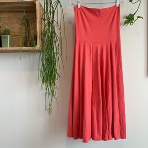 J Crew coral circle skirt dress